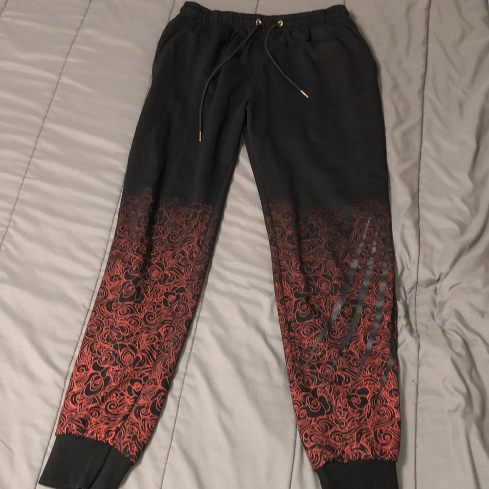 Black/Red Joggers